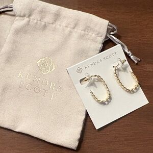 Kendra Scott Textured Gold Hoop Earrings